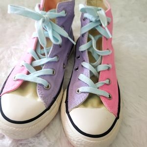 Converse pastel colors sneakers girl's size 13 tennis shoes